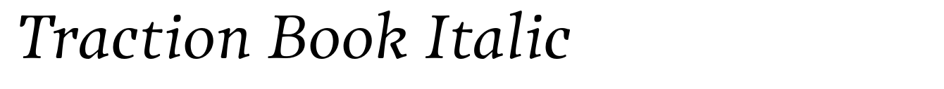 Traction Book Italic image